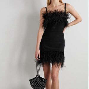 STAUD feather mini dress!